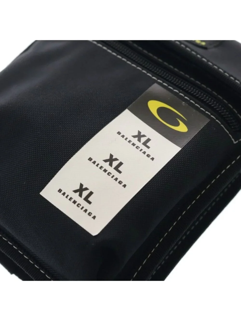 Balenciaga Explorer Small Pouch Recycled Nylon Shoulder Bag Black